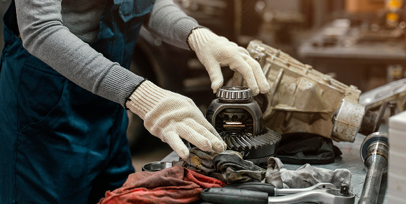mechanic fixing a car