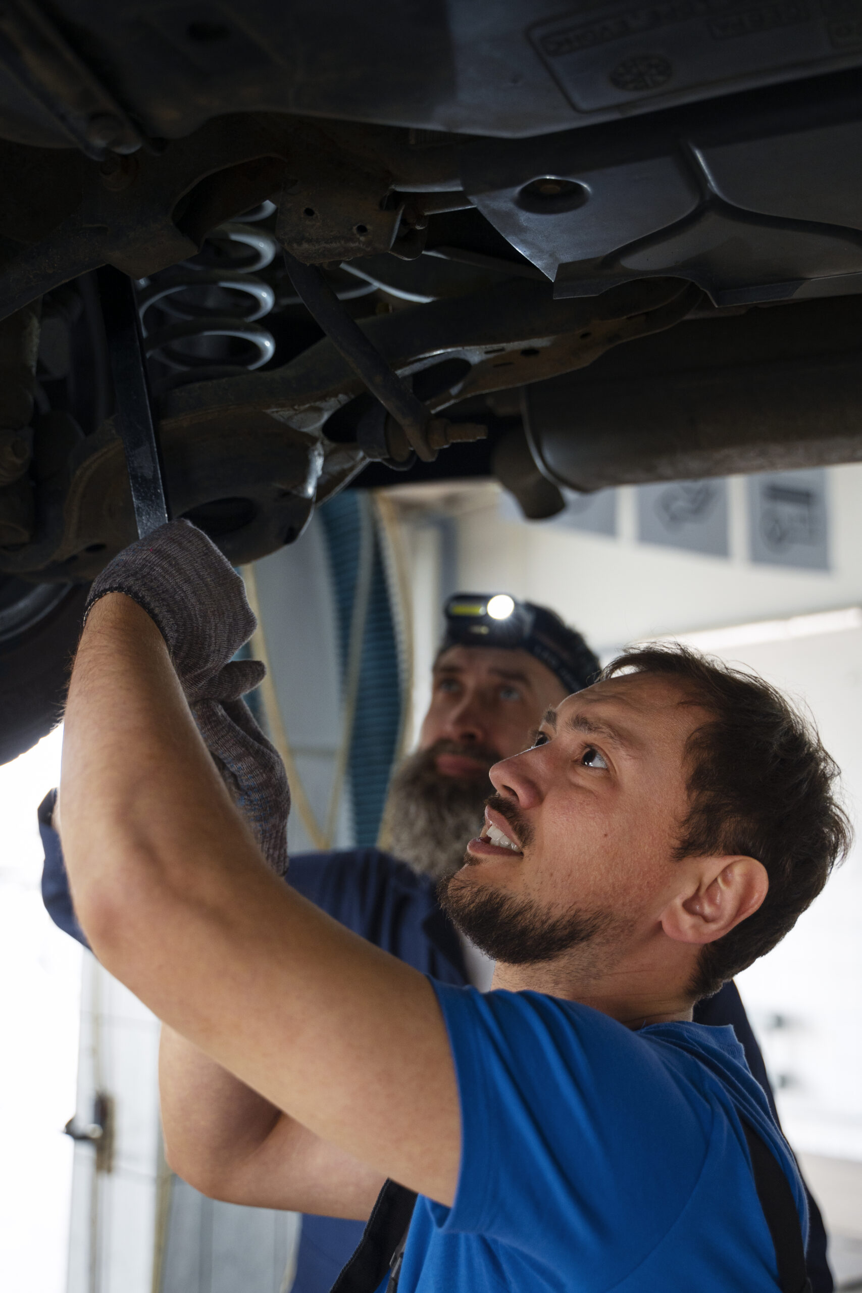 mechanics working in auto repair shop